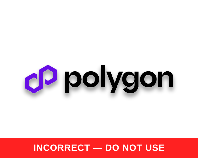 Polygon logo with a drop shadow